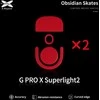 X-Raypad Obsidian Skates Logitech G Pro X Superlight 2 Raudona 2 vnt. (Raudoni) Pakaitiniai Pelė Feet