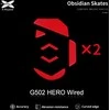 X-Raypad Obsidian Skates Logitech G502 Hero Raudona 2 vnt. (Raudoni) Pakaitiniai Pelė Feet