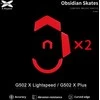 X-Raypad Obsidian Skates Logitech G502 X Lightspeed &amp; G502 X Plus Raudona 2 vnt. (Raudoni) Pakaitiniai Pelė Feet