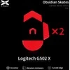 X-Raypad Obsidian Skates Logitech G502 X Raudona 2 vnt. (Raudoni) Pakaitiniai Pelė Feet