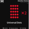 X-Raypad Obsidian Skates Universal Dots Raudona 40 vnt. (⌀6.5 x 0.8 mm) (Raudoni) Pakaitiniai Pelė Feet