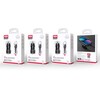 XO automobilinis įkroviklis CC48 2x USB 2,4A juodos spalvos + USB-C kabelis