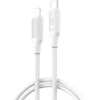 XO kabelis NB-Q265A PD USB-C - Lightning 1,0m 27W baltos spalvos