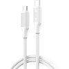 XO kabelis NB-Q265B PD USB-C - USB-C 1,0m 60W baltos spalvos