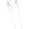 XO kabelis NB200 USB - microUSB 1,0m 2.1A baltos spalvos