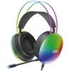 XO laidinės ausinės GE11 jack 3,5mm – USB-A juodos spalvos su RGB mikrofonu