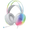 XO laidinės ausinės GE11 jack 3,5mm – USB-A baltos su RGB mikrofonu