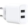 XO sieninis įkroviklis CE02C 2x USB 2,1A baltas + Lightning laidas