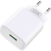 XO laidinis įkroviklis CE02D QC 3.0 18W 1x USB baltos spalvos