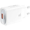 XO laidinis įkroviklis CE19 QC 18W 1x USB baltos spalvos + kabelis USB-C