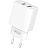 XO sieninis įkroviklis CE02C 2x USB 2,1A baltas