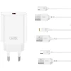 XO sieninis įkroviklis CE33 QC 18W 1x USB baltas + Lightning laidas