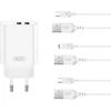 XO sieninis įkroviklis CE34 2x USB 2,4A baltas + microUSB laidas