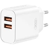 XO sieninis įkroviklis CE34 2x USB 2,4A baltas
