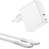 XPECT GaN 140W įkroviklis su 1.5m USB-C kabelis, baltos spalvos
