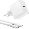 XPECT GaN 65W įkroviklis su 1.5m USB-C kabelis – bulk pakuotė, baltos spalvos