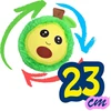 XQMAX emoji žalias kamuolys 23 cm vaisius