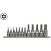 Yato Toya Sa Poland Įpresuotų antgalių rinkinys 1/4"+3/8", 12 vnt T-Star su skylėmis T8-T55 (YT-04332)