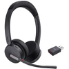 Ausinės Yealink WH64 Hybrid Dual Teams Laisvų rankų įranga Bevielis Su lankeliu Biuras / skambučių centras Mikro USB Bluetooth Įkrovimo stovas Juoda