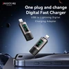 Yesido Adapteris OTG GS25 – Lightning (male) to Type C (female) – with LCD display juodos spalvos