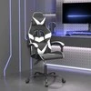 Žaidimų kėdė, juodos ir baltos spalvos, dirbtinė oda