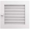 Židinio grotelės HEARTH 170x170mm, (baltos su žaliuzėmis)