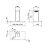 Ner.plieno spalvos T formos prie sienos montuojamas gartraukis Baraldi Dea Wall 90cm 700m3/h