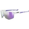 Akiniai Uvex axos set baltas matt / mirror violetinė