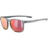Akiniai Uvex LGL 52 smoke / mirror red