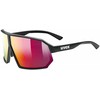 Akiniai Uvex sportstyle 237 juodas matt / mirror red