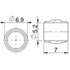 Diskinių stabdžių žarnelės tvirtinimo elementai ProX 5mm for SRAM (50pcs.)