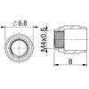 Diskinių stabdžių žarnelės tvirtinimo elementai ProX 5mm for SRAM with thread Stealth-A-Majig (50pcs.)