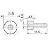 Diskinių stabdžių žarnelės tvirtinimo elementas Prox for SRAM 2.1mm (50pcs.)