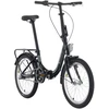 Dviratis Tabou Fold ECO juodas-lime