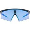 Glasses uvex ultimate pace ultra CV juodas matt / mirror mėlynas