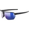 Glasses uvex vectiv juodas matt / mirror mėlynas