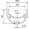 Mach 1 Ratlankis Mach1 840 28" - 622x23C Juodas 36H ZigZag with eyelets V8.4