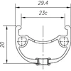Mach 1 Ratlankis Mach1 910 Disc TLR 27.5" - 584x23C Juodas 36H InLine with eyelets V8.4