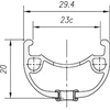 Mach 1 Ratlankis Mach1 910 Disc TLR 28" - 622x23C Juodas 36H InLine with eyelets V8.4