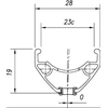 Mach 1 Ratlankis Mach1 CROSS-R Disc TLR 27.5" - 584x23C Juodas 32H InLine with eyelets V6.65