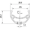 Mach 1 Ratlankis Mach1 Kargo L 24" - 507x25C Juodas 36H ZigZag with eyelets V6.3