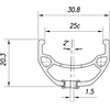 Mach 1 Ratlankis Mach1 Kargo L 26" - 559x25C Juodas 36H ZigZag with eyelets V6.3