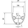 Mach 1 Ratlankis Mach1 Neo Disc 29" - 622x19C Juodas 32H ZigZag with eyelets V8.4