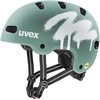 Šalmas Uvex kid 4 style MIPS spray sage žalias matt-55-58CM