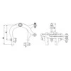 Stabdžiai rear caliper Saccon Italy pin 13mm size 47/57 juodas