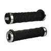 Vairo rankenėlės ODI X-Treme MTB Lock-On 130mm Bonus Pack Juodas/Sidabrinis