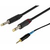 SOUND STATION QUALITY (SSQ) SSQ MIJM3 SS-1815 Cable Jack Stereo 3,5 mm - 2x Jack Mono 6,3 mm 3 m Juodas