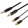 SOUND STATION QUALITY (SSQ) Garso stoties kokybė (ssq) SSQ RCAJM5 - Kabelis 2x RCA - 2x Jack Mono 6,3 mm 3 m Juodas