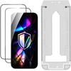 LCD apsauginis stikliukas (2 vnt.) su aplikatoriumi 3mk Hardy Hardura 9H Apple iPhone 15/16 juodas