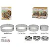 4 vnt. serviravimo formų rinkinys, 3 dizainų figūros, 2 x 8 x 8 cm, KITCHEN&GO